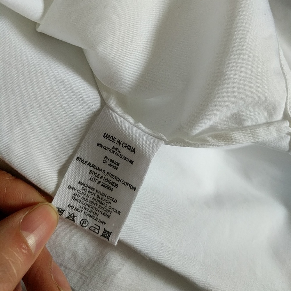 Theory Auriana Off the Shoulder White Blouse Top - Picture 8 of 8
